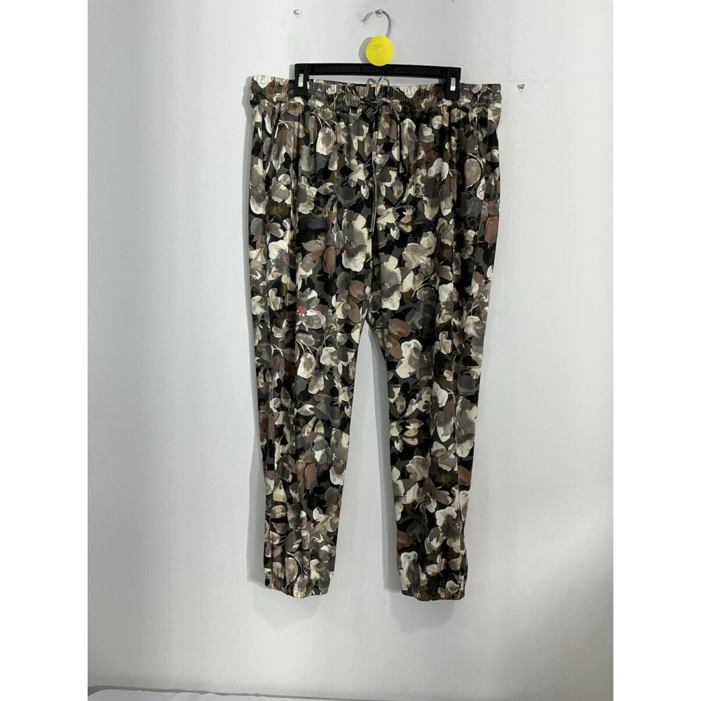 Womans Zac & Rachel XL Brown Black Beige Pullon Casual Pants